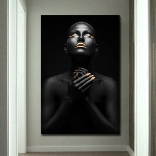 Discounted Home Decor Black Women Pictures Art,African Canvas Art Painting,vintage no Frame Canvas Poster Prints Dropshipping