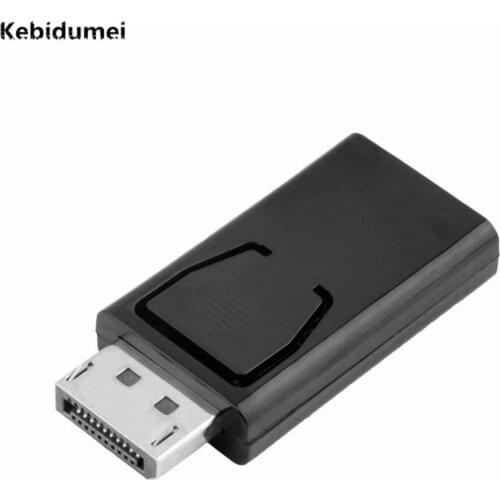 Kebidumei Video Audio Connector Display Port DP Male to HDMI-compatible 1080P Female Converter Cable Adapter for Laptop PC