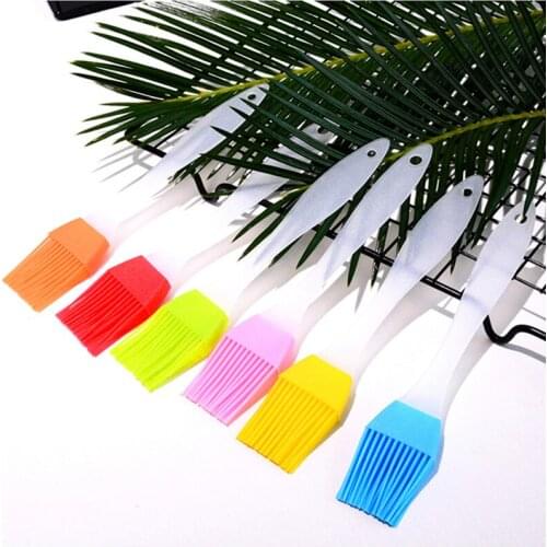 1pcs Silica Gel Brush High Temperature Baking Barbecue Brush Baking Tool Silica Gel Oil Brush PP Handle Kitchen Tools for BBQ