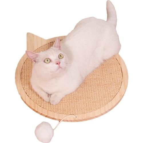 Cat Scratching Pad with Suction Cups Sisal Cat Scratcher Wall Mount Cats Kitten Scratching Board