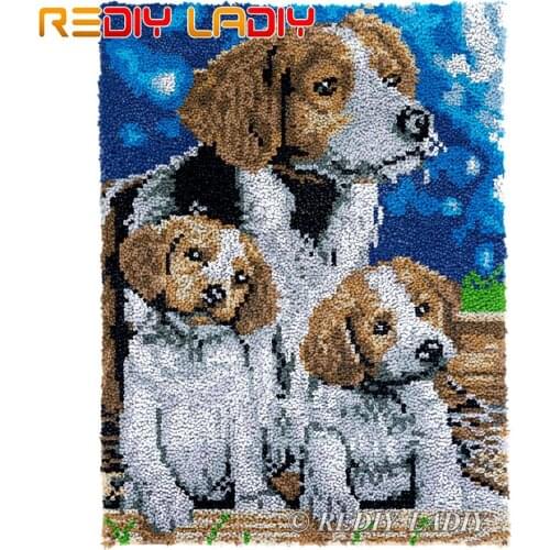 Latch Hook Rug Mother & Sons Chunky Yarn Tapestry Kits Crocheting Cushion Mat DIY Carpet Rug Needlepoint Hobby & Crafts 61*81cm