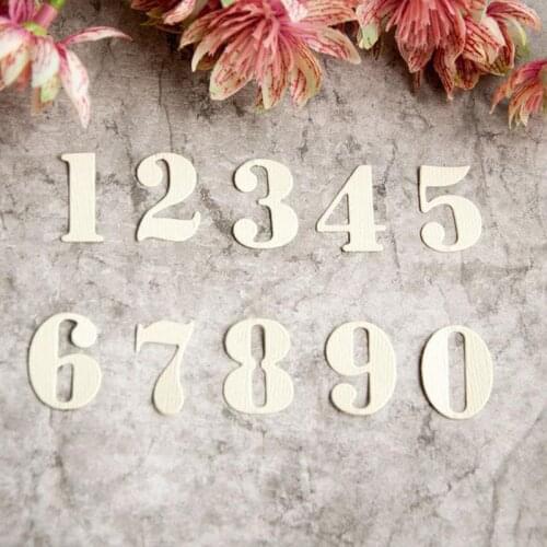 1 Set Kawaii 0-9 Numbers Metal Cutting Dies Stencils DIY Embossing Scrapbooking Decorative Paper Card Making Craft