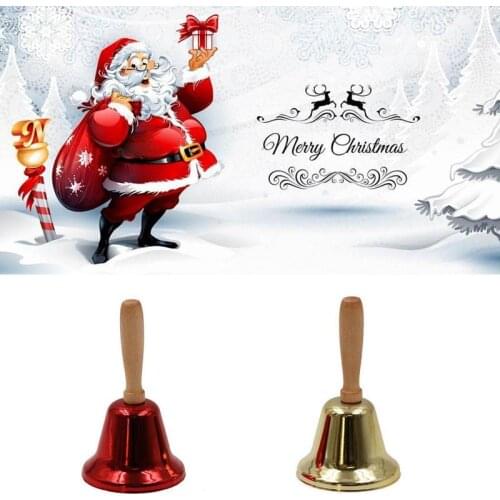 Metal Christmas Hand Bell Noble Reception Dinner Party Shop Hotel Decor Hand Bell School Handbell Restaurant Cal l Bell Service