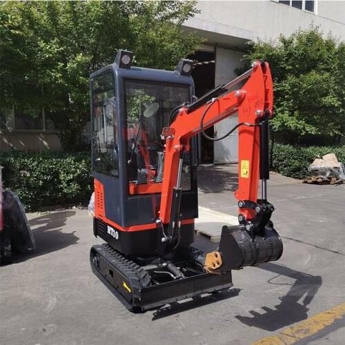 HT10 Micro excavator with cab 360 degree rotation mini excavator with cab 1000KG mini digger