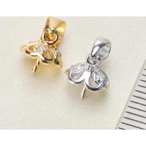 Fashion Mussel Bead Pearl Pendant Mountings, Pendant Findings, Pendant Settings Jewelry Parts Fittings Jewellery DIY Accessories