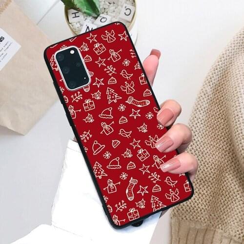 For Samsung Galaxy Christmas winter design Soft TPU Black Border Samsung Galaxy Case