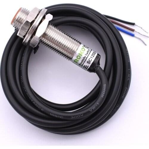 Original ROKO Ruike Proximity Switch SC1202-N three-wire NPN often open flat head metal induction sensor M12