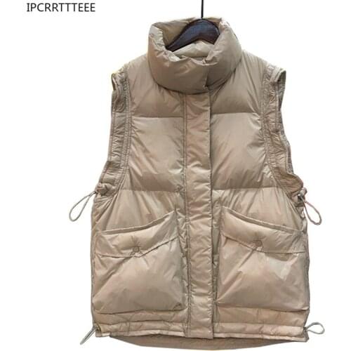 Autumn Winter Jacket Women 90% White Duck Down Vest Waistcoat Soft Warm Ultra Light Waistcoat Female Warm Vest Coat
