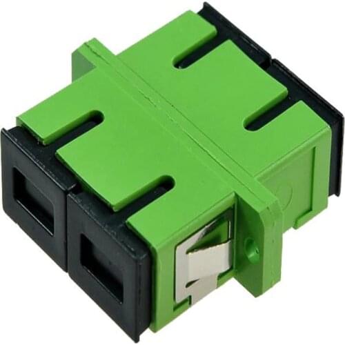 100PCS SC/APC Adapter New SC Female Fiber Optic Duplex Single Mode SC Flange with Flange Plastic Fiber Coupler