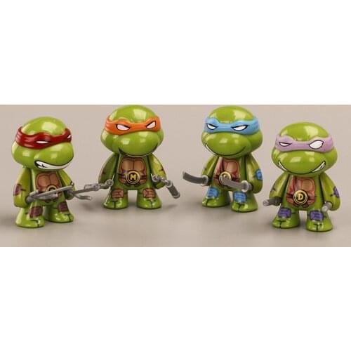 Movie Characters 4Pcs/set Action Magic Tortoise Figure Turtles Articulated Doll Toy Figure Anime Decoration Model Limited Gift