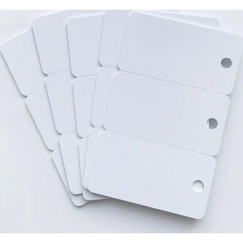 50PCS Plastic blank inkjet printable 3up pvc card Key Tag Business Combo Card 3in1 for key card member card print Epson or Canon