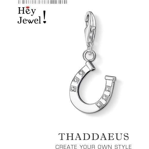 Horseshoe Pendant Charm For Men Women 2020 Spring 925 Sterling Silver Trendy lucky Fashion Jewelry Fit Bracelet Necklace