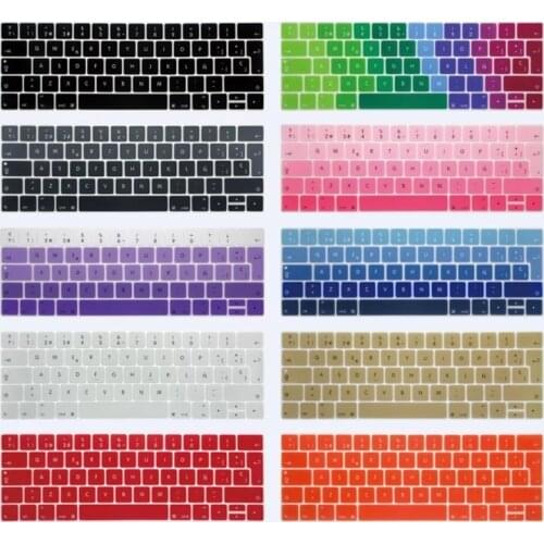 Gradient Silicone Skin Fit For MacBook Pro 13" A1706 15" A1707 With Touch Bar A1989 A1990 A2159 Spain Spanish Keyboard Cover