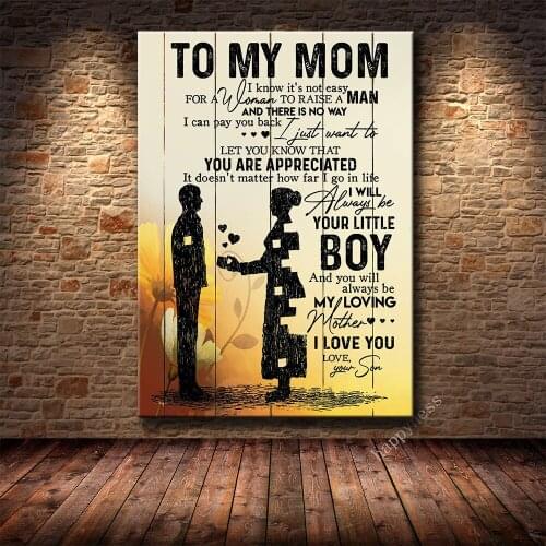 Son To Mom MotherS Love For Children For Art Creativity POSTER CANVAS PAINTING Living Room Bedroom Decoration Painting