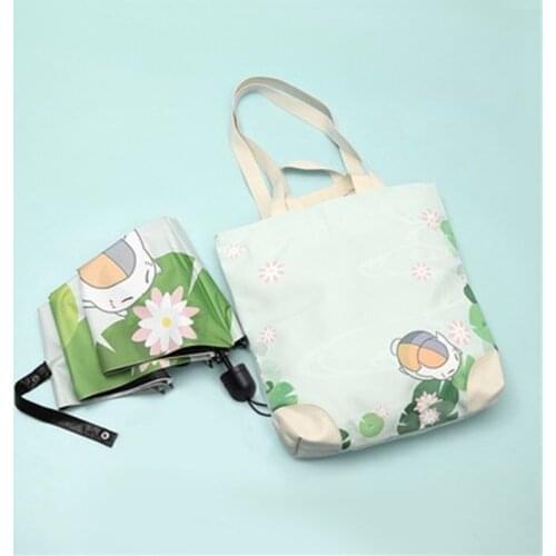 Anime Natsumes Book of Friends Madara Theme Cosplay Folding Sun Rain Umbrella Men Women Anti-UV Travel Parasol Sunshade Gifts