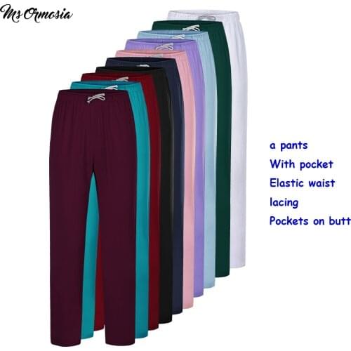 New soft multicolored cotton animal flower print uniform beauty salon nursing uniform lab uniform pet shop scrubs uniform pants