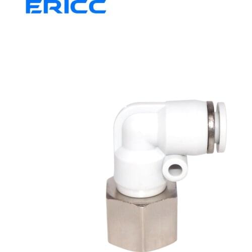 10pcs PLF Internal Thread M5'' 1/8'' 1/4'' 3/8'' 1/2'' - OD 4 6 8 10 12mm Pneumatic Female Elbow Connector Tube Air Push In