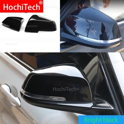 Replace the original car rear view mirror cover bright high quality black mirror cover For BMW 3 Series F30 F31 Sedan & Touring