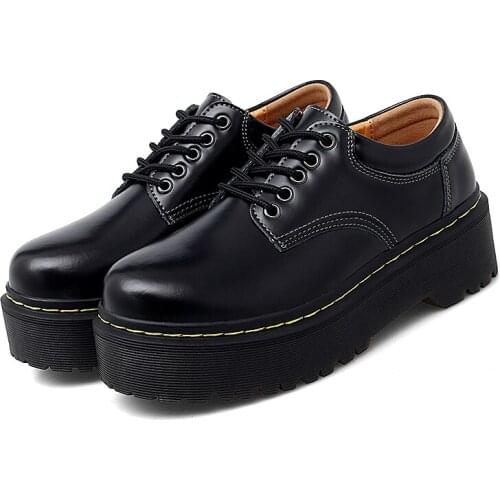 Women Fashion Shoes Square Heel Female Footwear PU Leather Fashion Upper Waterproof Women Shoes Zapatos Mujer Mujer