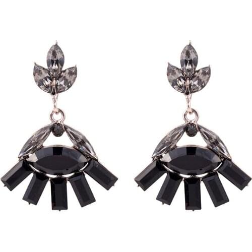 TODOX Brand New Fashion Jewelry Zinc Alloy Earring Women Geometric color Acrylic Crystal Bohemia Female Elegant earrings