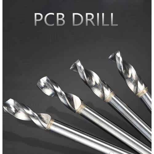 10PCS-Free shipping 3.175mm shank cnc solid carbide tungsten steel PCB drill,3.2mm-4mm micro drill,Amber, circuit board