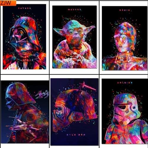 Disney Movie Diamond Painting Star Wars Diamond Mosaic Cross Stitch Kits Full Diamond Embroidery Room Decoration