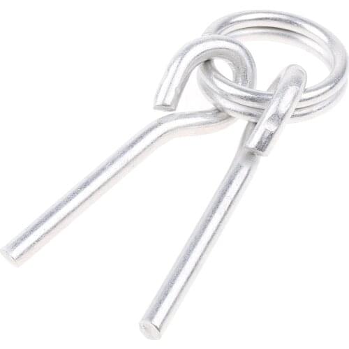 Aluminum Alloy 65mm Awning Tent Poles Rings with 2 Pins for Outdoor Awnings Camping Hiking Travel
