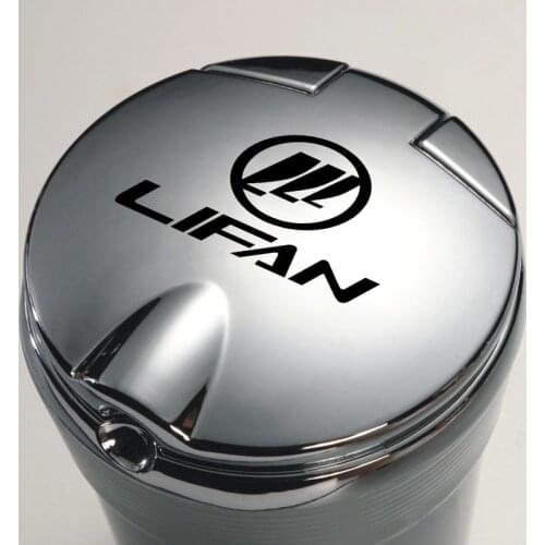 Car Ashtray with LED Light With Cover cigarette trash can For Lifan Solano X60 125CC X50 320 520 Car ashtray Car Supplies
