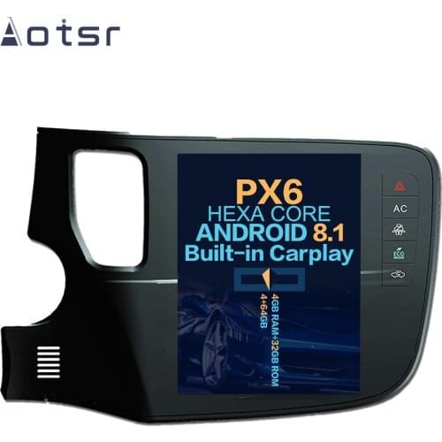 Aotsr Tesla 10.4“ Vertical screen Android 8.1 Car DVD Multimedia player GPS Navigation For MITSUBISHI OUTLANDER 2014-2017 WiFi
