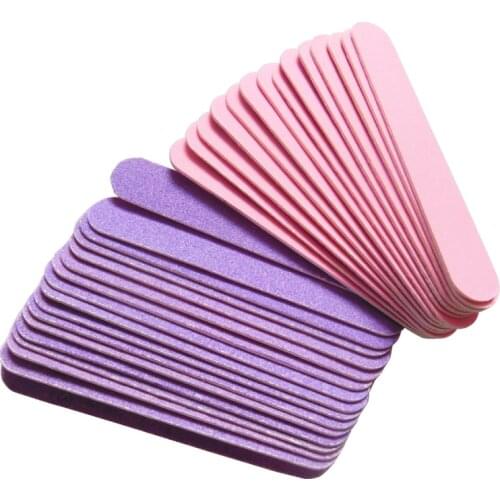 Free Shipping 500PCS Mini Nail Files Wood nail file wood emery board 180/180 nail art tool