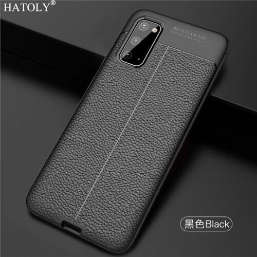 For Samsung Galaxy S20 Case Cover Luxury Leather Soft Silicone Back Cover For Samsung S20 Phone Bumper Case For Samsung S20 Plus