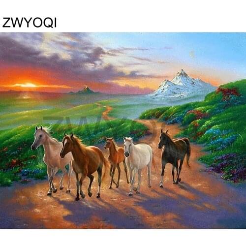 DIY 3D Diamond mosaic Horse Full Round Diamond painting Horse animal Full Square Diamond embroidery Cross stitch Horse animal