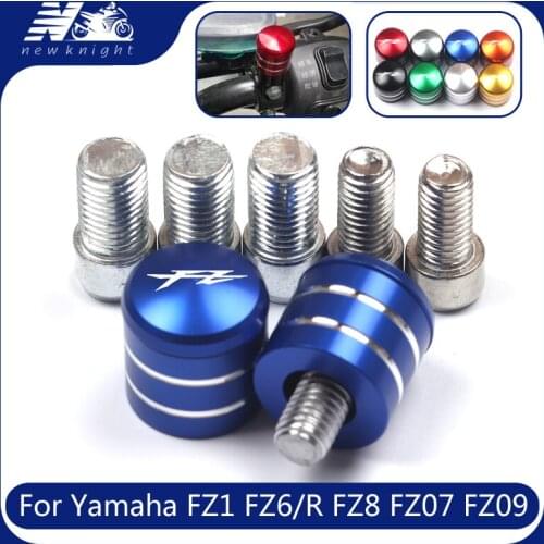 For Yamaha FZ1 FZ6/R FZ8 FZ07 FZ09 FZS 600 FAZER All Year Mtorcycle Aluminum Rearview Handlebar Mirror Bolt Screws Mount Adapter