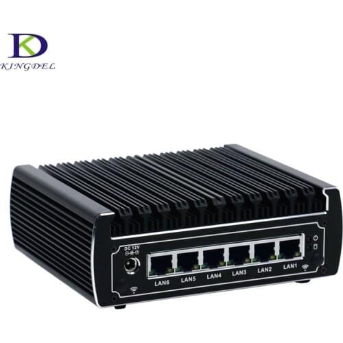 Intel Core i5 7200U Mini PC 6 LAN Intel WGI211AT Gigabit NIC Firewall AES-NI Pfsense Linux Windows Server 4*USB3.0 HDMI 1*RS232