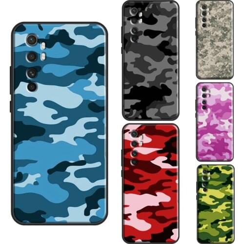 Camouflage Camo Military Army Case For POCO X3 Coque POCO F2 Pro F1 For Xiaomi Mi Note 10 Lite Ultra A3 9 9T Pro Cover