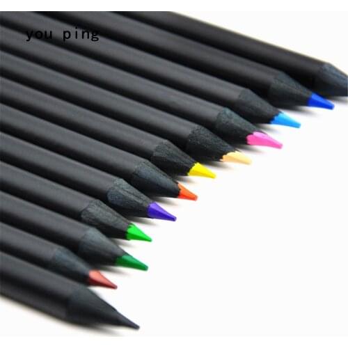 12pcs Color Standard Pencils Diamond Pencil Drawing Supplies Pencils For wood Material Office School stationery