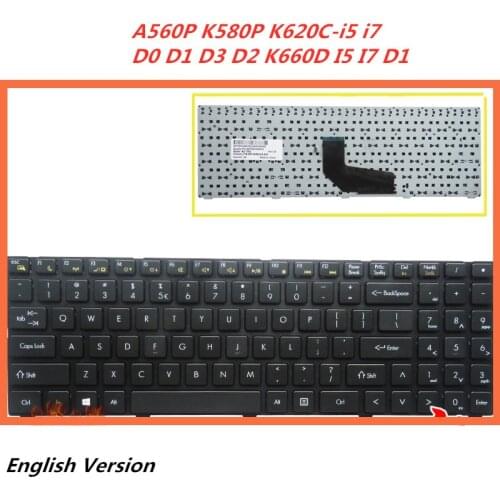 Laptop English Keyboard For Hasee A560P K580P K620C-i5 i7 D0 D1 D3 D2 K660D I5 I7 D1 notebook Replacement layout Keyboard
