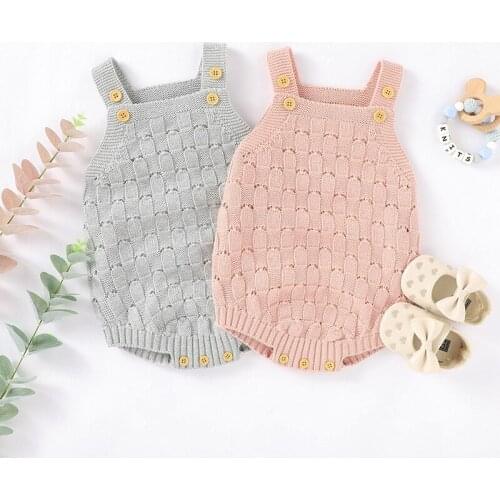 Baby Bodysuits Clothes Fashion Solid Knitted Newborn Bebes Body Suits Tops for Infant Boys Girls Jumpsuits Outfit One Piece Wear