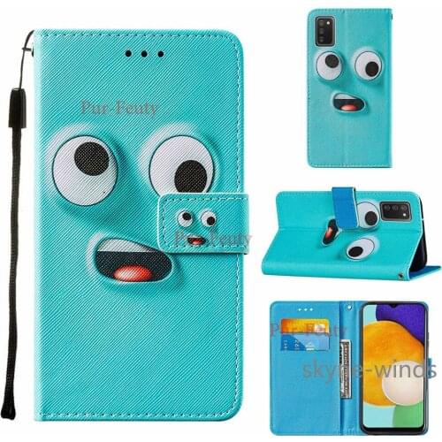 For Samsung Galaxy A03S cross pattern leather case flip wallet clip stand phone holder cover for SM A 03s coque fundas casing