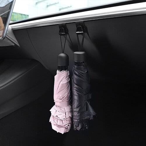 Car Hook Hanger For Tesla Model 3 2021 Model Y Glove Box Clip Buckle Hanging Sundries Shackle Accessories Umbrella Hooked Bag