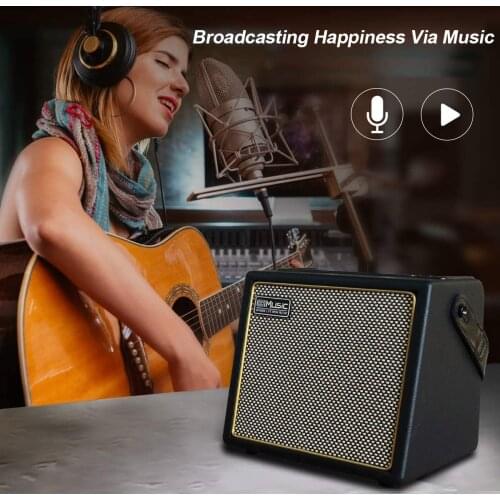 Coolmusic BP mini Acoustic Electric Guitar Amplifier Speaker Portable Compact Combo Rechargeable Bass Amp + Treble Reverb Chorus