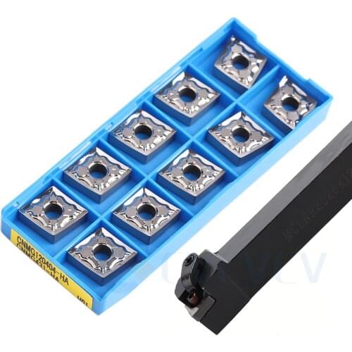 1pc MCLNR1616H12 MCLNR2020K12 MCLNR2525M12 MCLNL1616H12 External Turning Tool Holder +10pcs CNMG Carbide Inserts Lathe Tool Set