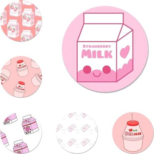 Peach strawberry cartoon milk cute Badge Brooch Pin Accessories For Clothes Backpack Decoration gift 58mm