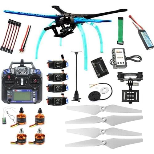Full Set RC Drone Quadrocopter 4-axis Aircraft Kit 500mm Multi-Rotor Air Frame 6M GPS APM2.8 Flight Control Gimbal PTZ F08151-I