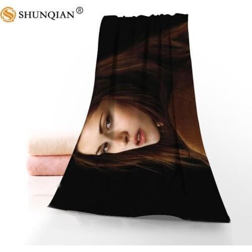 Face Towel/Bath Towel Custom Kristen Stewart Microfiber Hair/Face/Shower Towels Size 35x75cm, 70x140cm