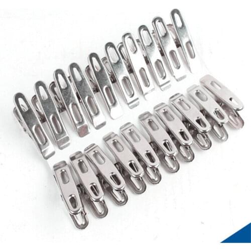 Useful Stainless Steel Washing Line Clothes Pegs Hang Pins Clips Windproof Clamps Garden Clamps Clothing Rails Clipping Tool