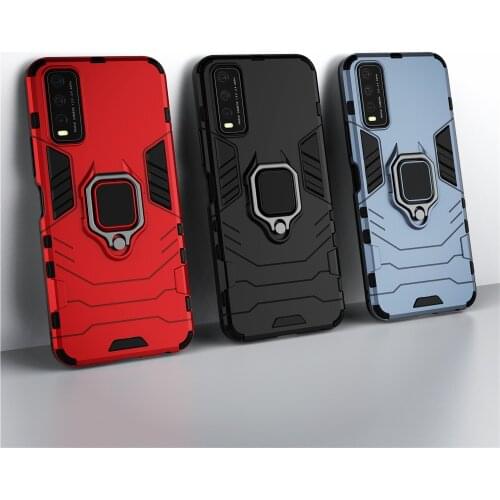 For Vivo Y20 Case V2029 Magnetic Car Shockproof Ring Armor Phone Cover For Vivo Y20 Y20i 6.51" V2027 V2032 Coque Funda