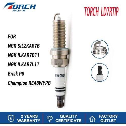 NGK ILKAR7B11 Spark Plug Replacement Torch Brand Iridium Platinum LD7RTIP Champion REA8WYPB Brisk P8 Engines Components