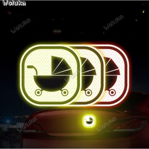 Reflective stickers baby car modified decorative car stickers luminous body anti-collision strips cover scratches CD50 Q03
