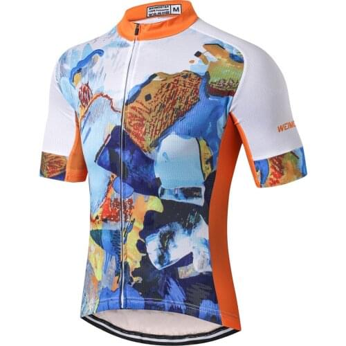 Cycling Jerseys Men Summer Short sleeved Bike Tops mtb Shirts Breathable Mountain Bike Clothing S-3XL